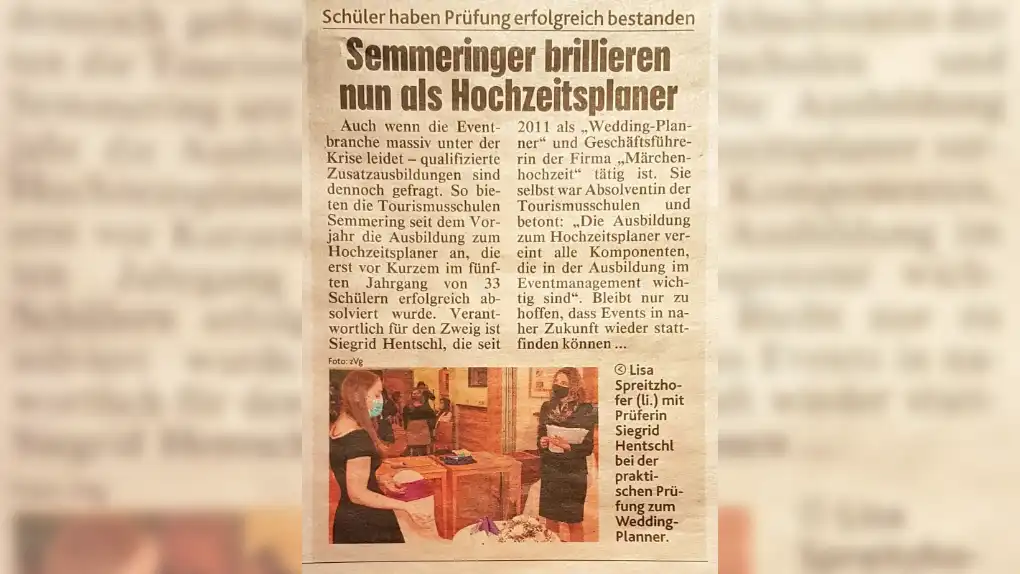 MÄRCHENHOCHZEIT in der Kronen Zeitung